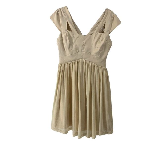 Gianni Bini Fit & Flare Dress Juniors Size 1 Nude - Picture 1 of 7